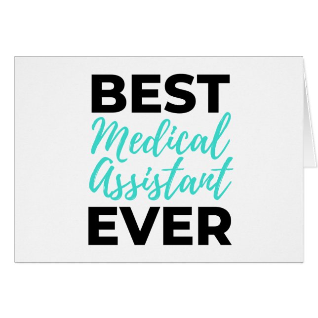 Bästa medicinska assistent någonsin 2 hälsningskort (Framsidan Horizontal)
