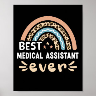 Bästa medicinska assistenten någonsin Leopard Rain Poster