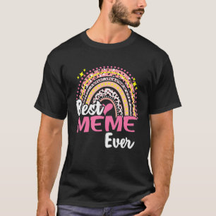 Bästa medlem någonsin funny Rosa Leopard Rainbow M T Shirt