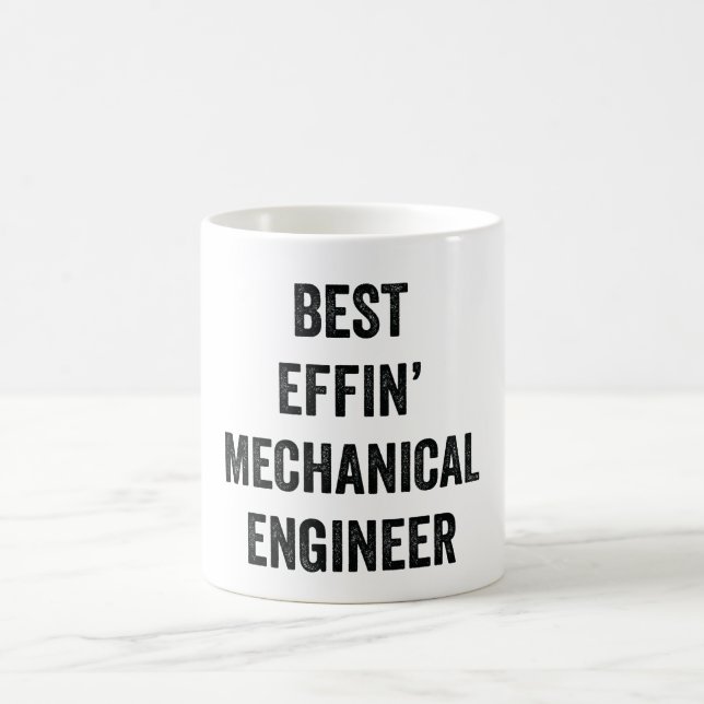 Bästa mekaniska ingenjör fan kaffemugg (Center)