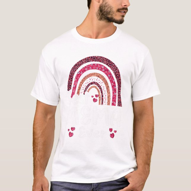 Bästa Mema Någonsin Regnbåge Söt T Shirt (Framsida)