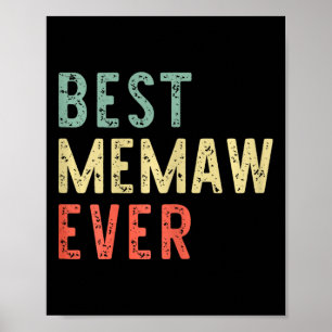 Bästa Memaw någonsin-Vintagen Retro med fantastisk Poster
