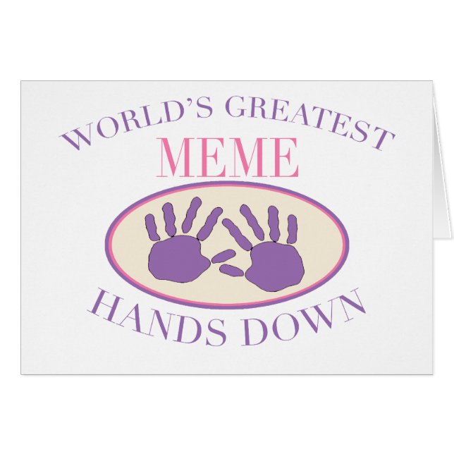 Bästa Meme- T-shirt genom tiderna Hälsningskort (Framsidan Horizontal)