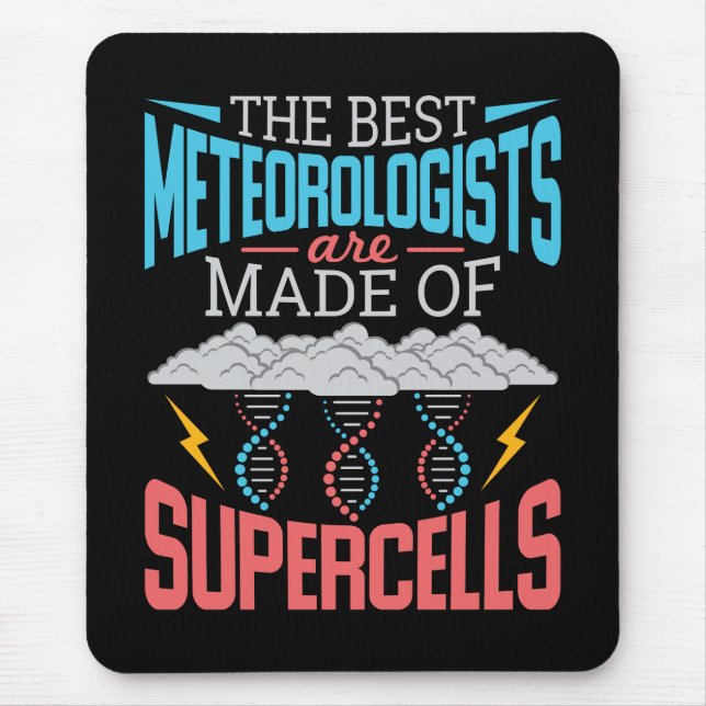 Bästa meteorologer Supercells Funny Väder Musmatta (Framsidan)