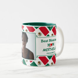 BÄSTA MEXICAN MAMMA Personlig MEXICO Flagga Photo Två-Tonad Mugg