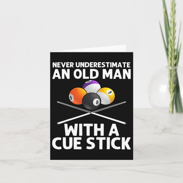 Bästa miljardkonst för Grandpa Manar Billiard Älsk Kort (Framsida)