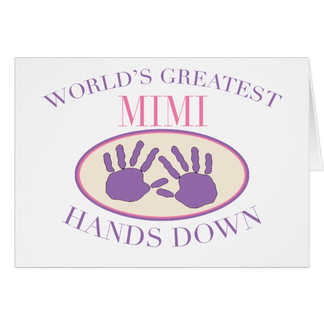 Bästa Mimi Förhands T-shirt Hälsningskort (Framsidan Horizontal)