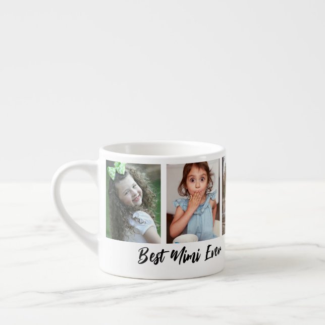 Bästa Mimi någonsin Barnbarn 5 Fotosammanställning Espressomugg (Vänster)