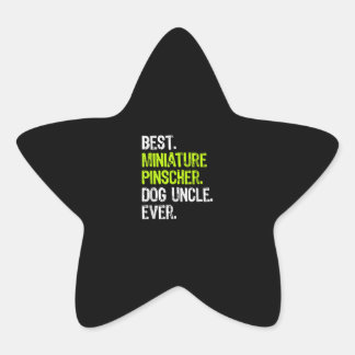 Bästa minister Pinscher Hund farbror Aldrig Gift I Stjärnformat Klistermärke