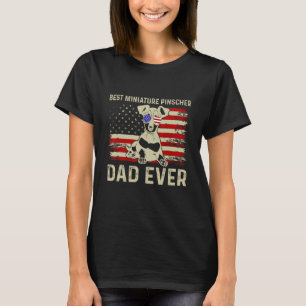 Bästa minister Pinscher Pappa Fars dag Amerika 4 T Shirt