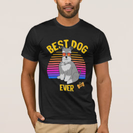 Bästa minister Schnauzer Hund någonsin Retro T Shirt