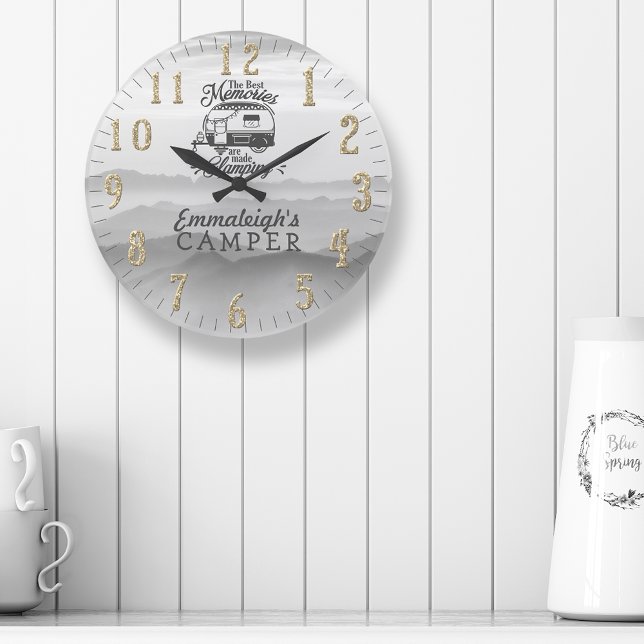 Bästa minnen - Glamping Camper-Anpassningsbar Stor Klocka (Skapare uppladdad)