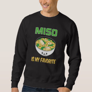 Bästa Miso Soppa Älskare Gåva Miso är Min Favori Lång Ärmad Tröja