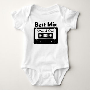 Bästa mix mamma och pappa baby shower present t shirt