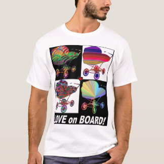 Bästa modbarnvagn för kärlek ombord t-shirt