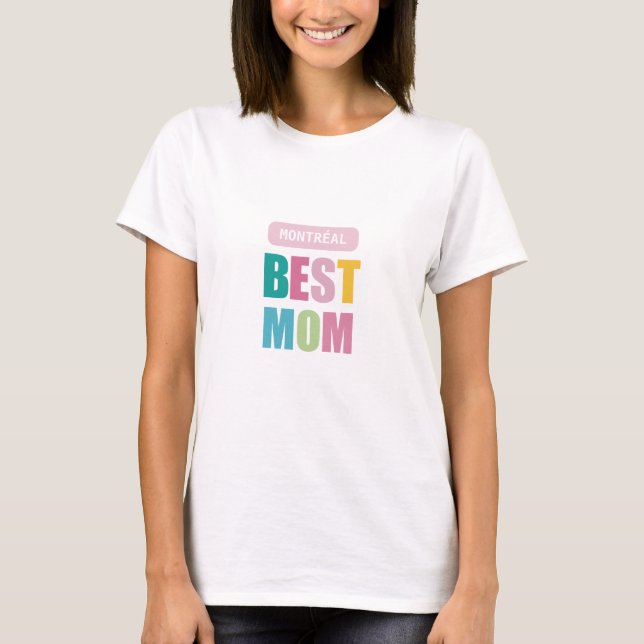 bästa moder stads typografi modern T-Shirt (Framsida)