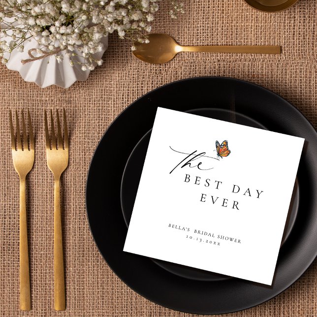 Bästa Möhippan någonsin med Monarch Butterfly Pappersservett (Skapare uppladdad)