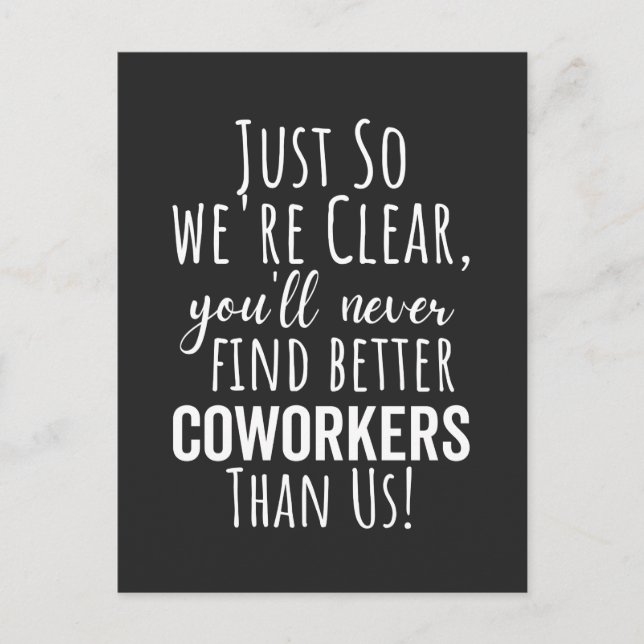 BÄSTA MÖJLIGHET ATT LÄMNA ARBETSTAGARE HELG VYKORT (Framsida)