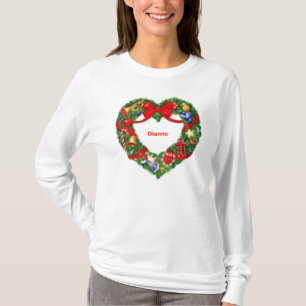 Bästa Monogrammed damer för julkran T-shirt