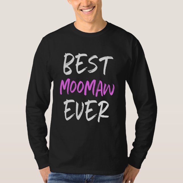 Bästa Moo Maw Nånsin Cool Mormor T Shirt (Framsida)