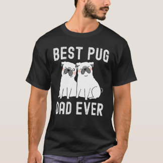 Bästa Mops Pappa Någonsin Fars Dag T Shirt
