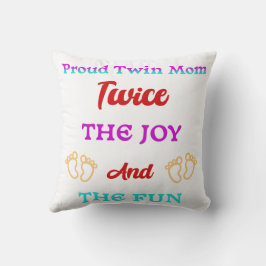 Bästa Mor-gåva för stolt twin mammor eller mamma a Kudde