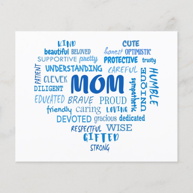 Bästa Mor-kvalitet och mamma-egenskaper Invi Flygblad (Framsidan)