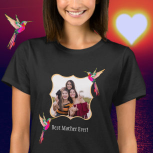 Bästa Mor någonsin! Family Photo Hummingbird T Shirt