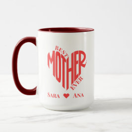 Bästa Mor någonsin Heart Photo - Personlig Gift Mugg