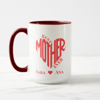 Bästa Mor någonsin Heart Photo - Personlig Gift Mugg