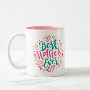Bästa Mor någonsin inom Grönt och Rosa Två-Tonad Mugg