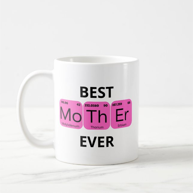 Bästa Mor någonsin Periodic Bord Kaffemugg (Vänster)