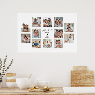 Bästa mor- och farföräldrar någonsin 12 Fotokollag Poster