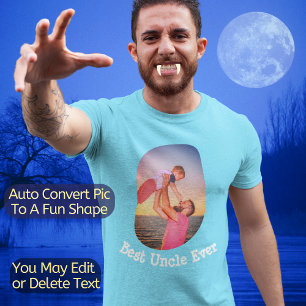 Bästa morbror Aldrig   Konvertera foto till Roligt T Shirt