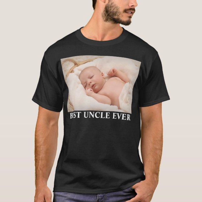 Bästa morbror någonsin-familjfoto t shirt (Framsida)