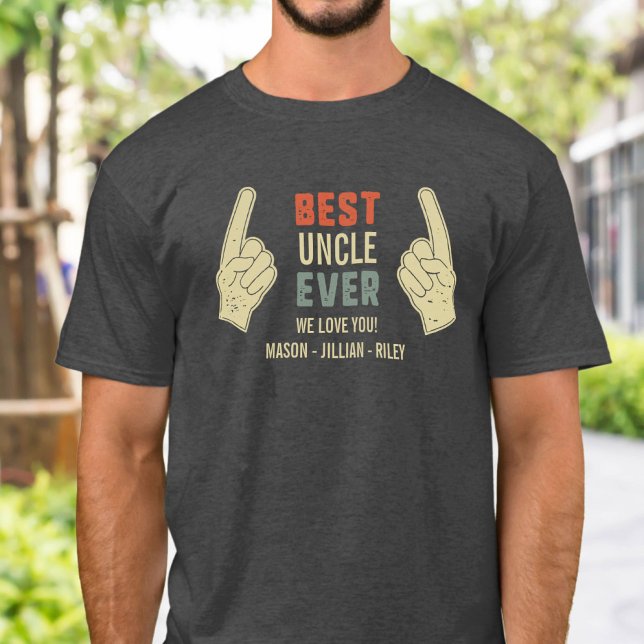 Bästa morbror någonsin Pointing Finger Niece Nephe T Shirt (Skapare uppladdad)