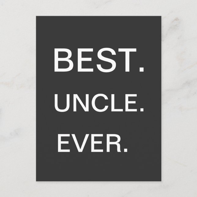 Bästa morbror någonsin vykort (Framsida)