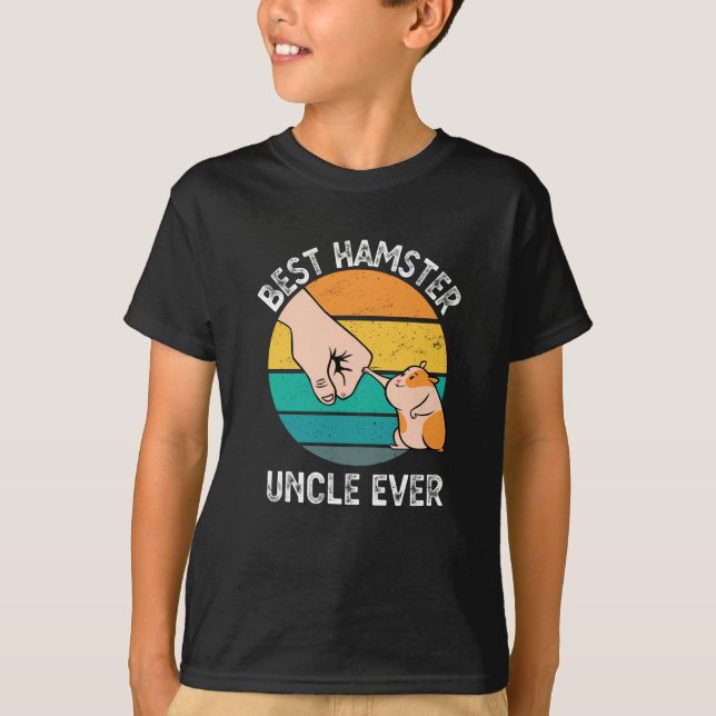 Bästa morbror och snålt Hamster Owner Gift T Shirt (Framsida)
