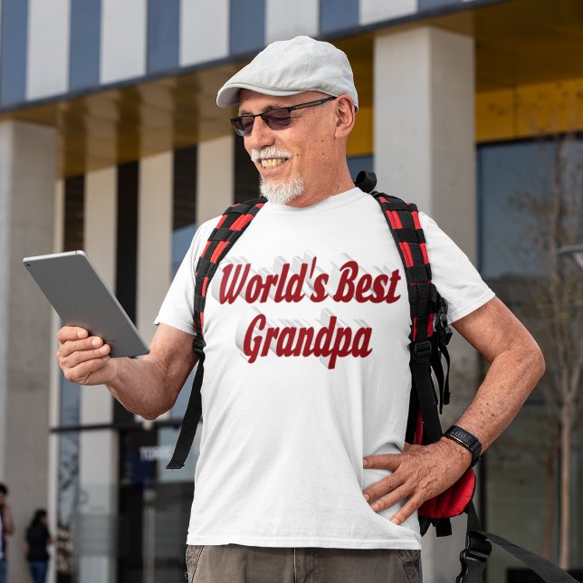 Bästa morfar-burgundstext t shirt (Skapare uppladdad)