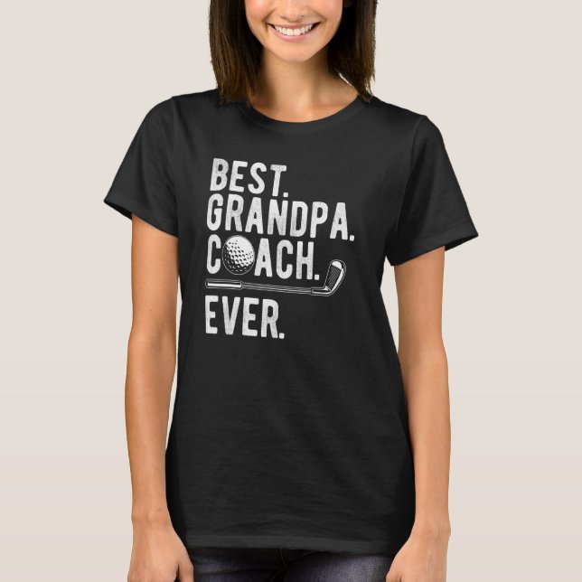 Bästa morfar Coach nånsin Golf T Shirt (Framsida)