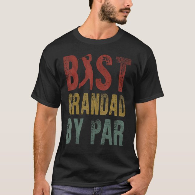 Bästa morfar efter pars Fars dag Grandpa Golf Golf T Shirt (Framsida)