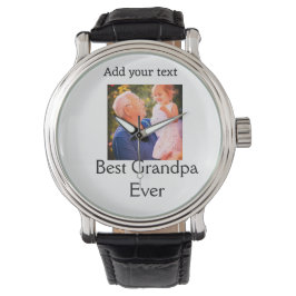 Bästa morfar, morfar, fotot av namn ger tex armbandsur