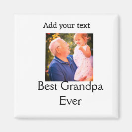 Bästa morfar, morfar, fotot av namn ger tex magnet