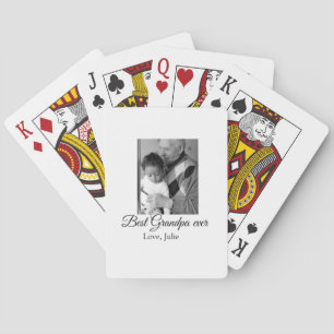 Bästa morfar-morföräldrar-fotopresenter klassiskt casinokort