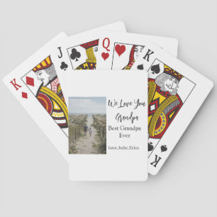 Bästa morfar-morföräldrar-fotopresenter klassiskt casinokort