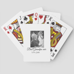 Bästa morfar-morföräldrar-fotopresenter klassiskt casinokort