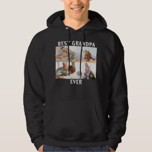 Bästa morfar någonsin 4 fotokollage Skapar din ege Hoodie
