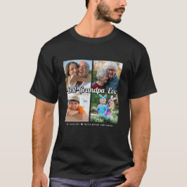 Bästa morfar någonsin 4 Photo Collage Personlig T Shirt