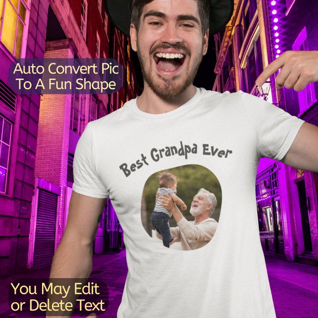 Bästa morfar någonsin | Ändra BIC automatiskt till T Shirt (Skapare uppladdad)