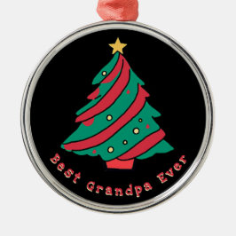Bästa morfar någonsin | Black Julgran Julgransprydnad Metall